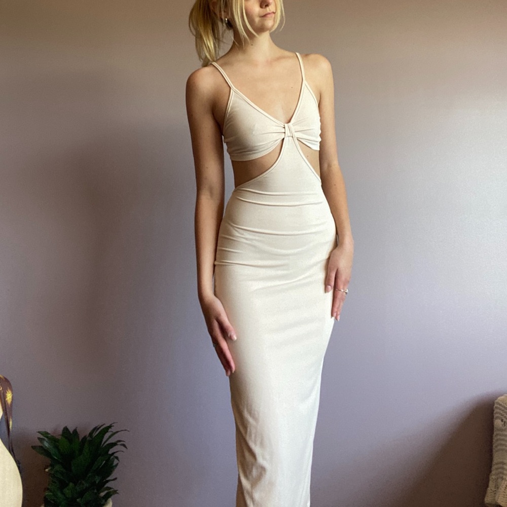 midi cut out bodycon dress